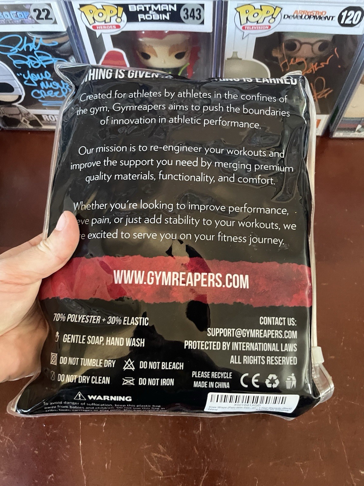 Brand New Sealed - Gym Reapers Knee Wraps - Black