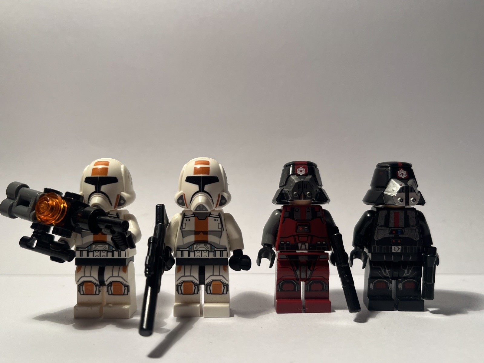 Lego Star Wars Sith Trooper and Clones from set 75001
