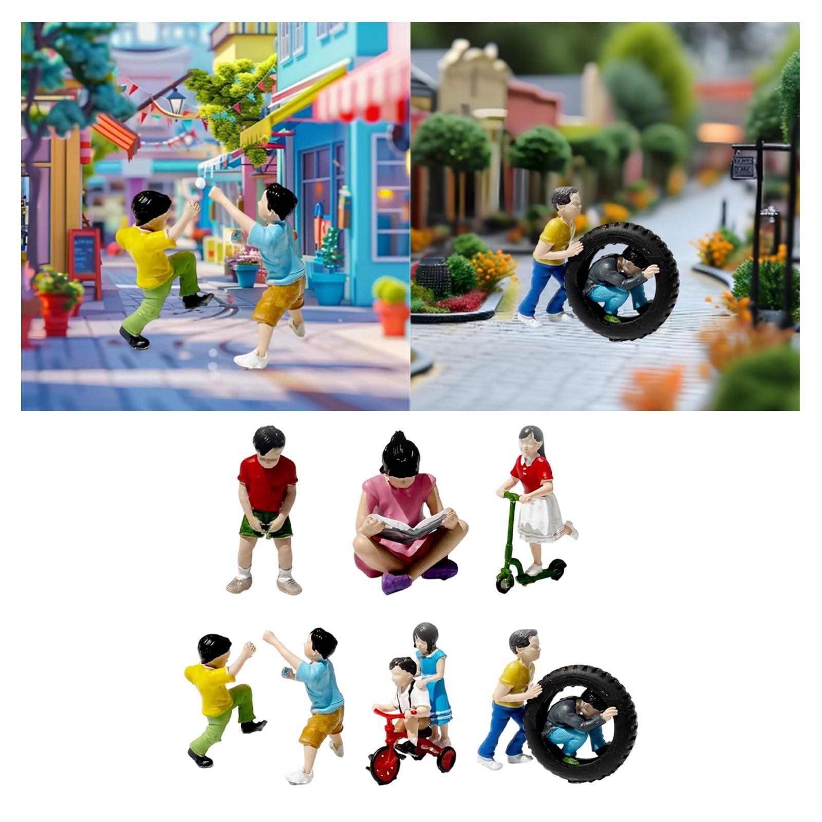 1/64 Small People Figure Street People Figure Diorama Scenery Tiny People Model