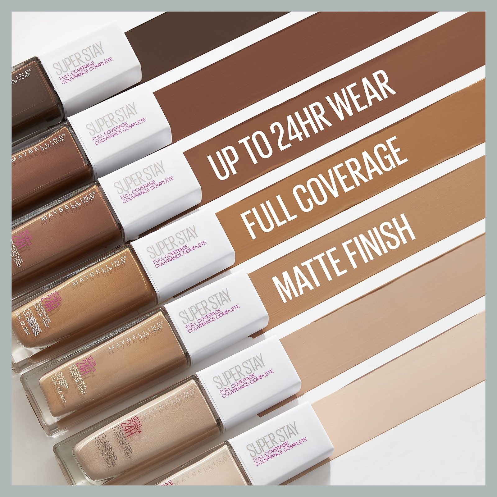 Maybelline Super Stay Full Coverage Liquid Foundation Makeup, Truffle, 1 Fl Oz