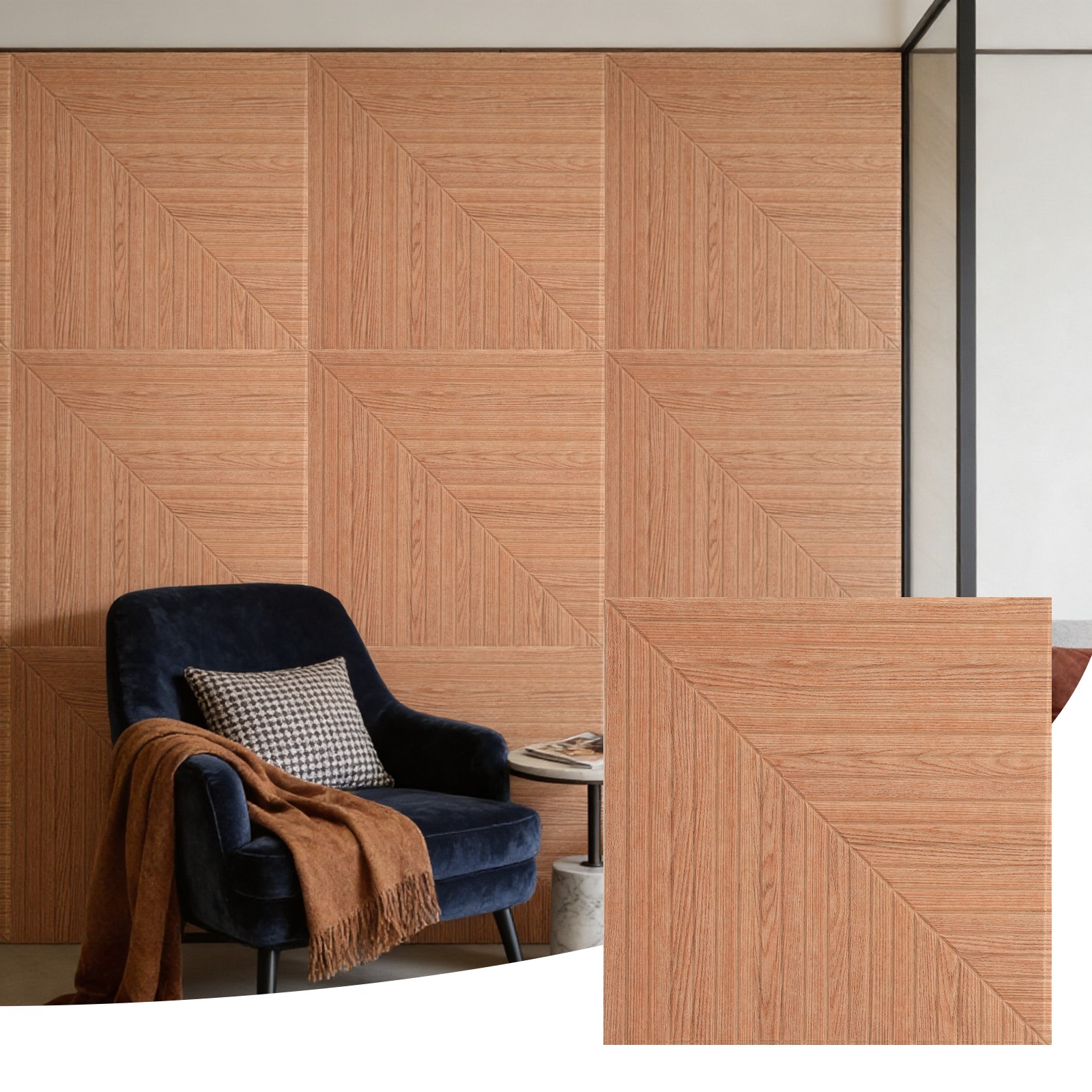 6 PCS Acoustical Wall Panels，Self-adhesive Sound Absorbing Panel Decorative