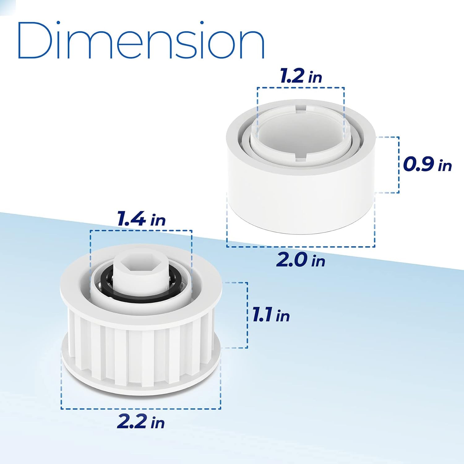 Pool Cleaner Replacement Parts, 4 Pack Guide Wheels and 2 As shown