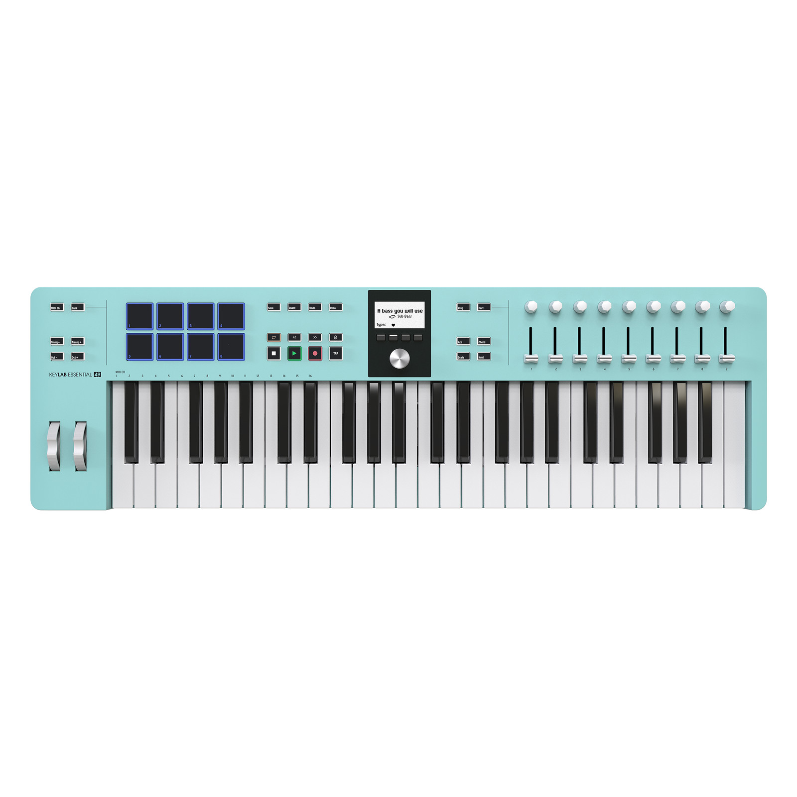 Arturia KeyLab Essential 49 mk3 MIDI Keyboard Controller - Aquamarine - Open Box