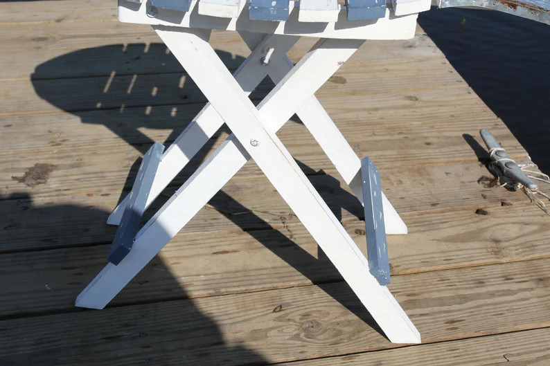 COASTAL ACCENTS,Fish Shape,SOLID WOOD, Side Tables,Beach Decor,pool style