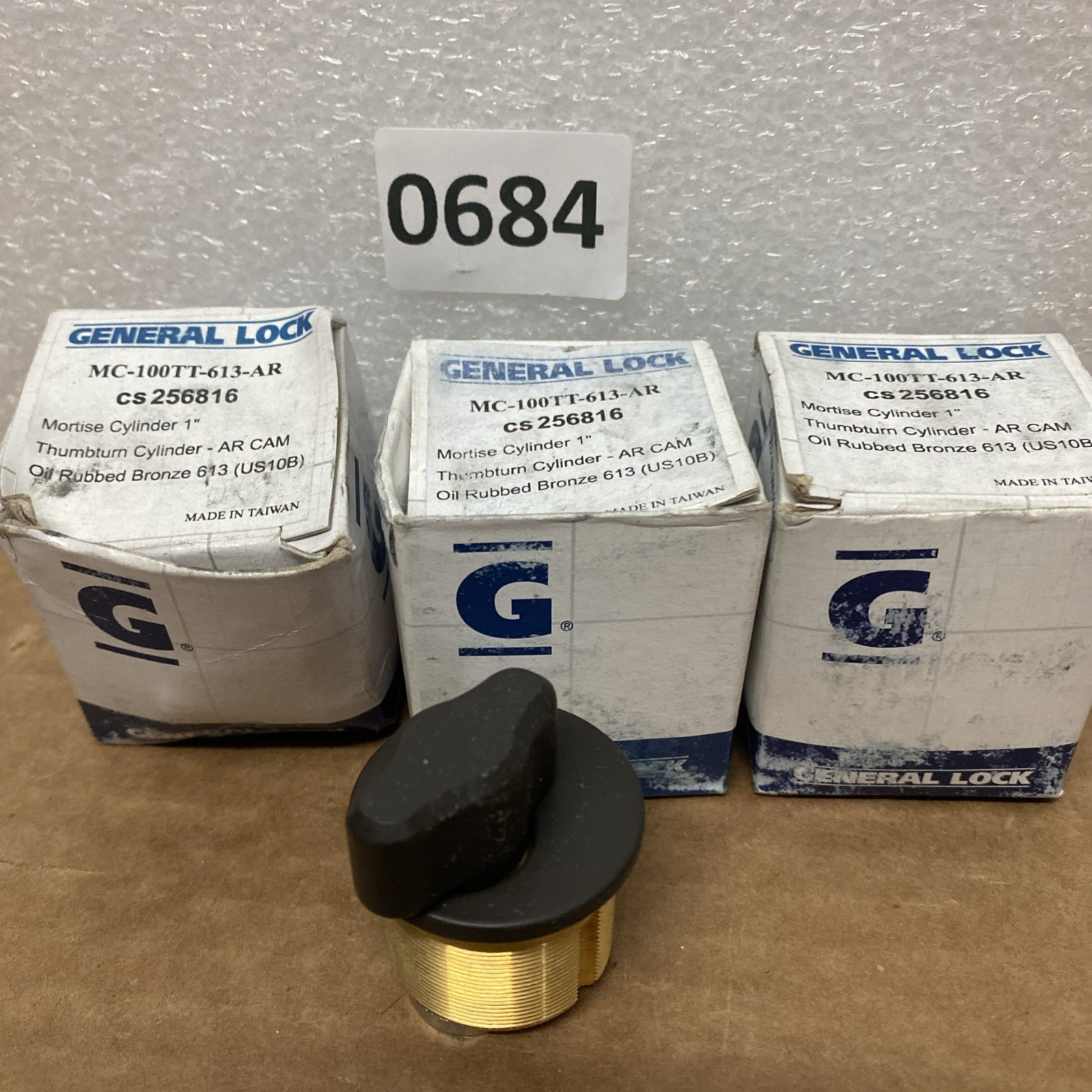 General Lock Mortise Cylinder 1" MC-100TT-613-AR ( Lot Of 3 )
