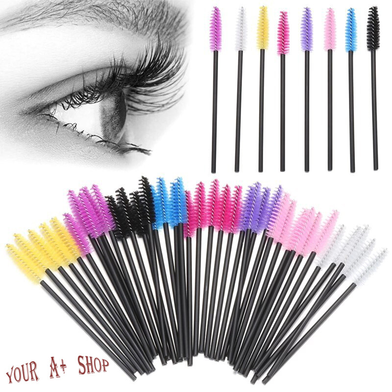 50/100 Pcs Disposable Eyelash Brush Mascara Wands Eye Lashes Extension Eyebrow