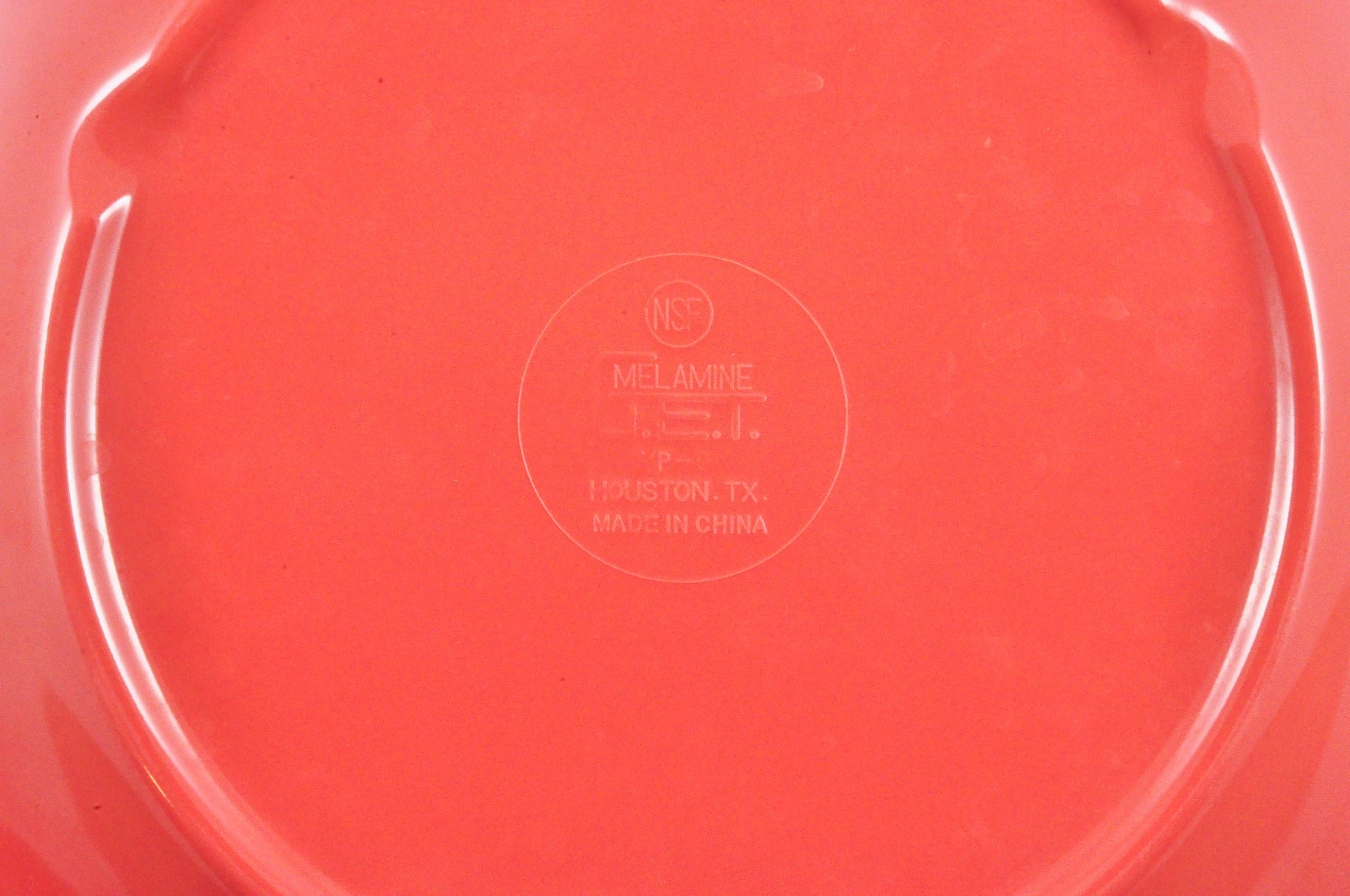 Set of Three (3) Camping Stackable G.E.T. Melamine Grapefruit Pink Dinner Plates