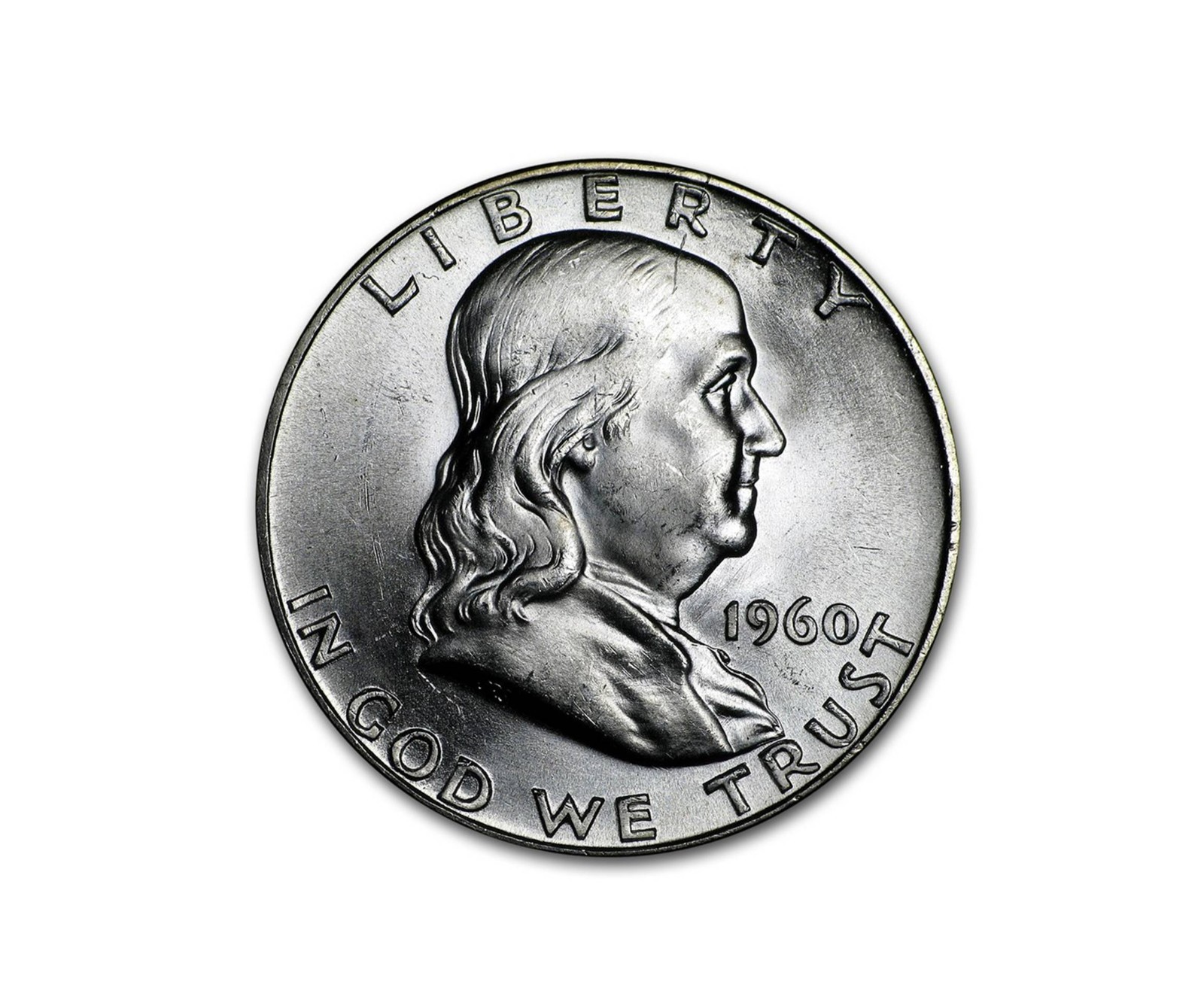 Genuine 1960-P Franklin 90% Silver Half Dollar - Brilliant Uncirculated!