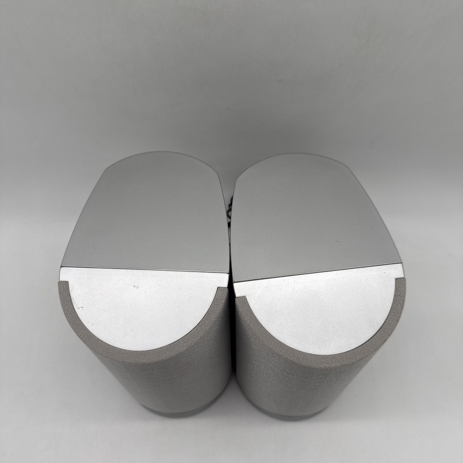 Coby CX-CD375 Speakers Pair 4 OHM Silver -- TESTED & Working