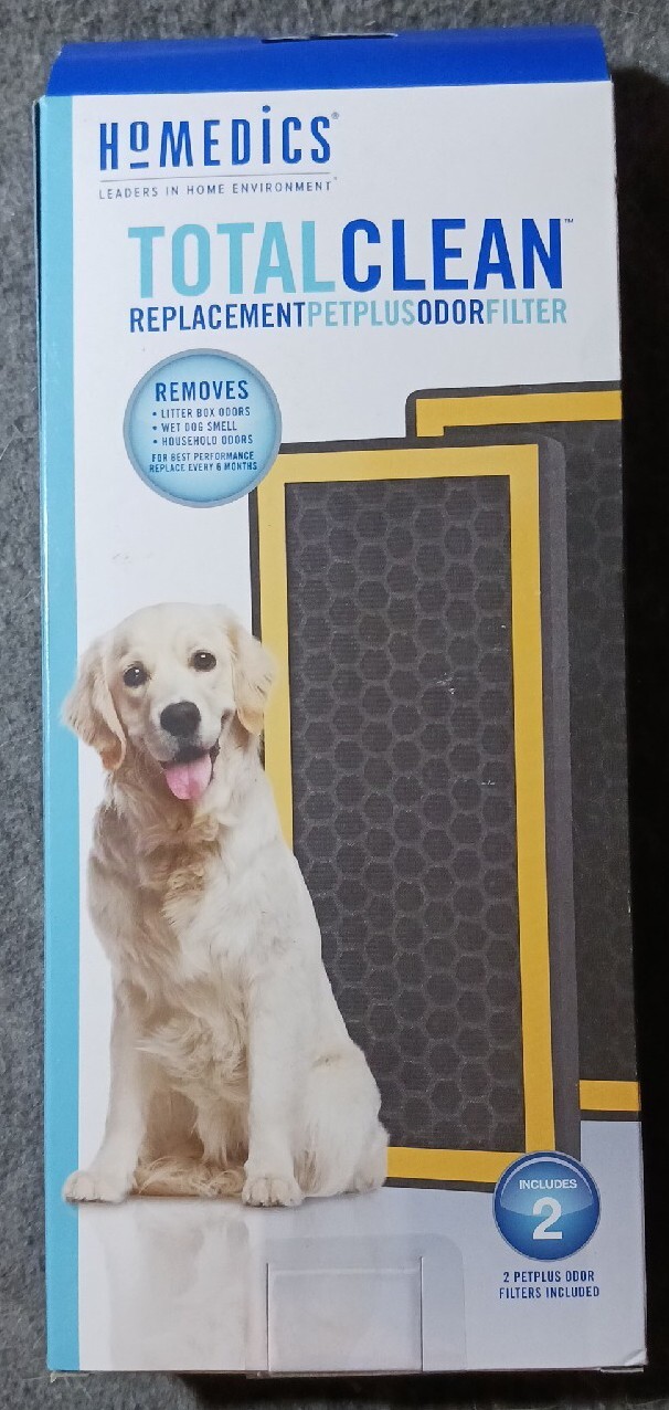 HOMEDICS Total Clean Replacement Pet Plus Odor Filter  (2 per box) NEW
