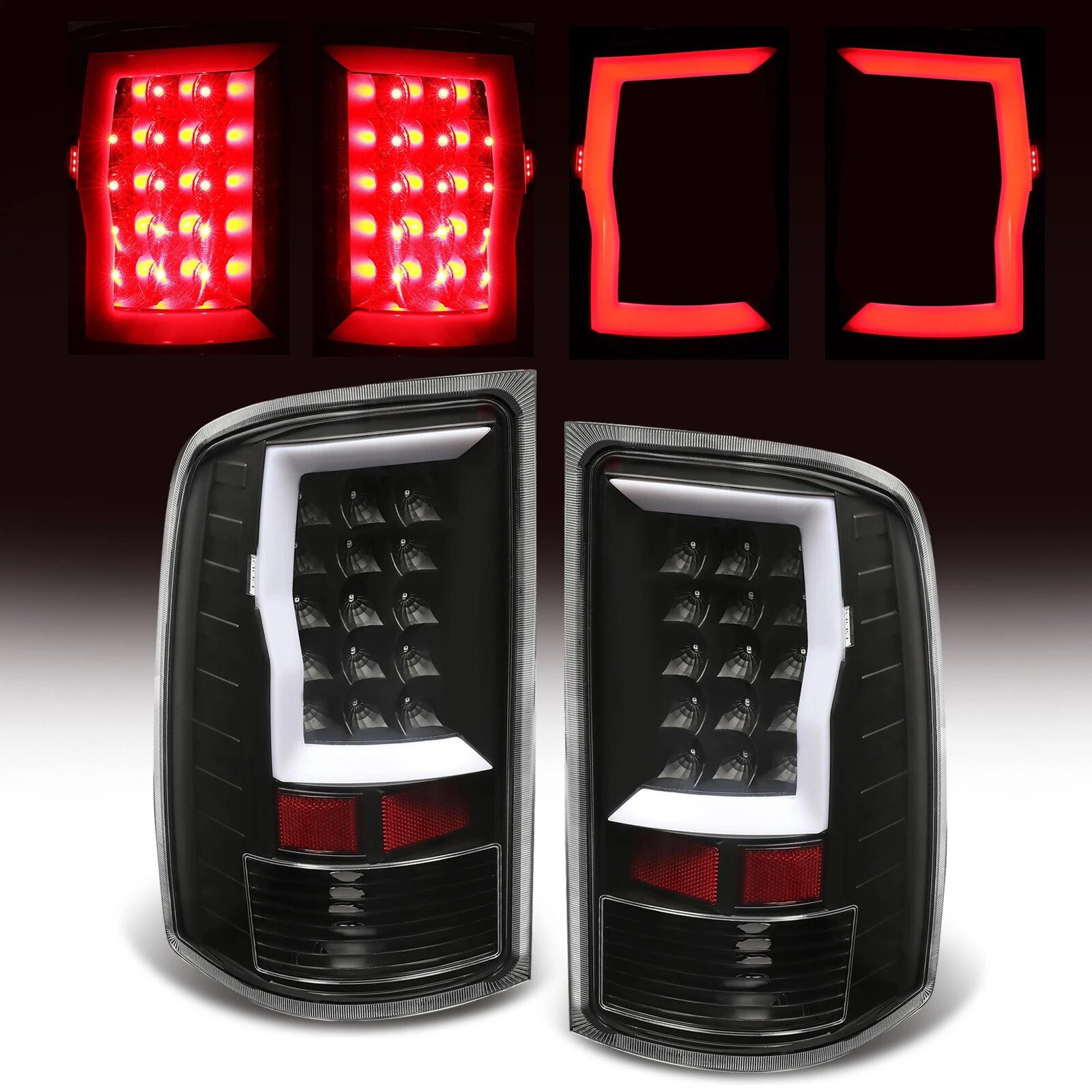 LED Tube Tail Lights Brake Lamps For GMC Sierra 1500 2500HD 3500HD 2007-2014 13