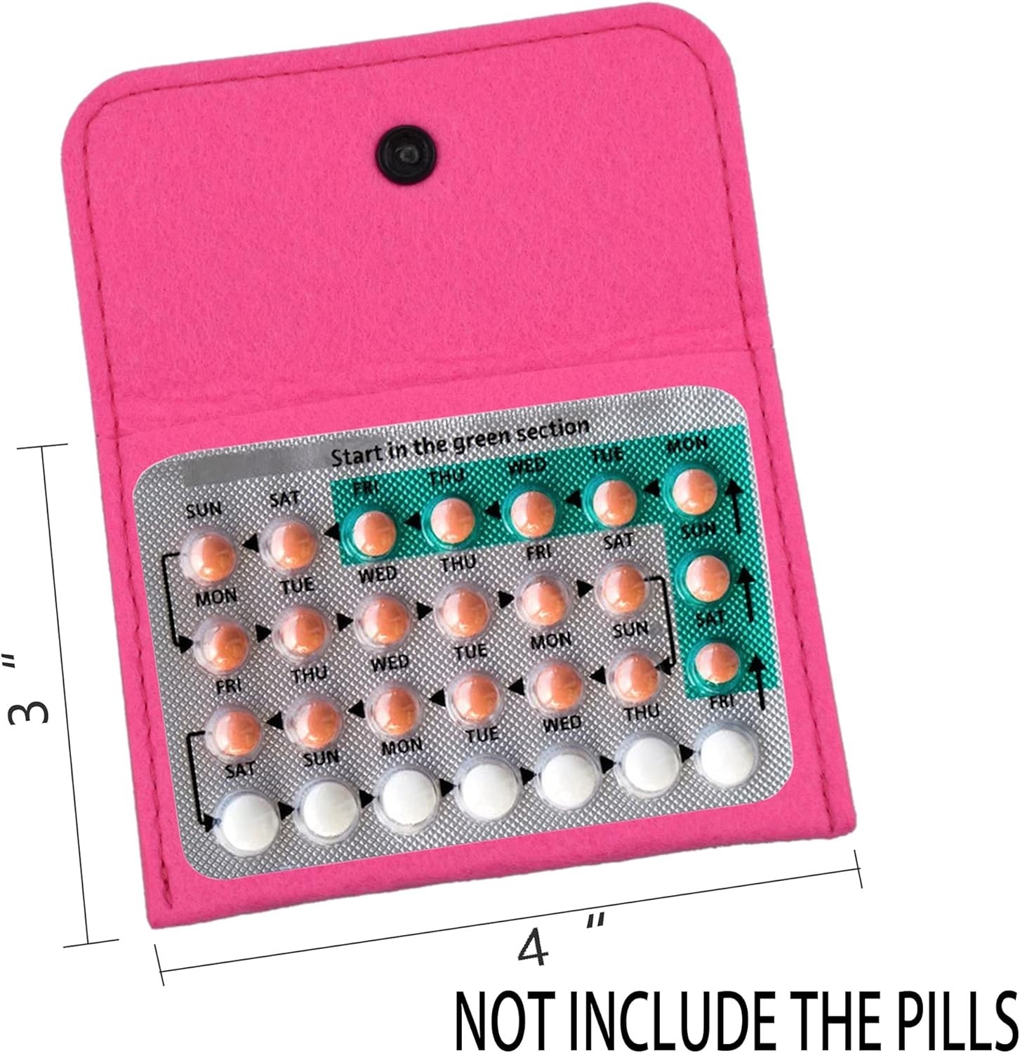 Chic Pink Pill Packets - Privacy Protection for Contraceptives and Essentials