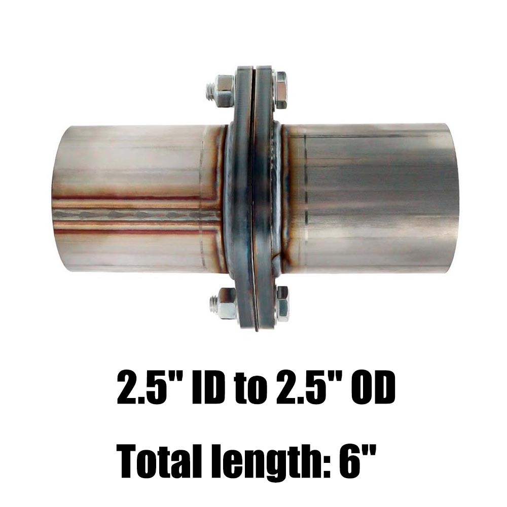2.5 inch Exhaust Flange Repair Pipe Kit 2 Bolts & Gasket hardware Steel