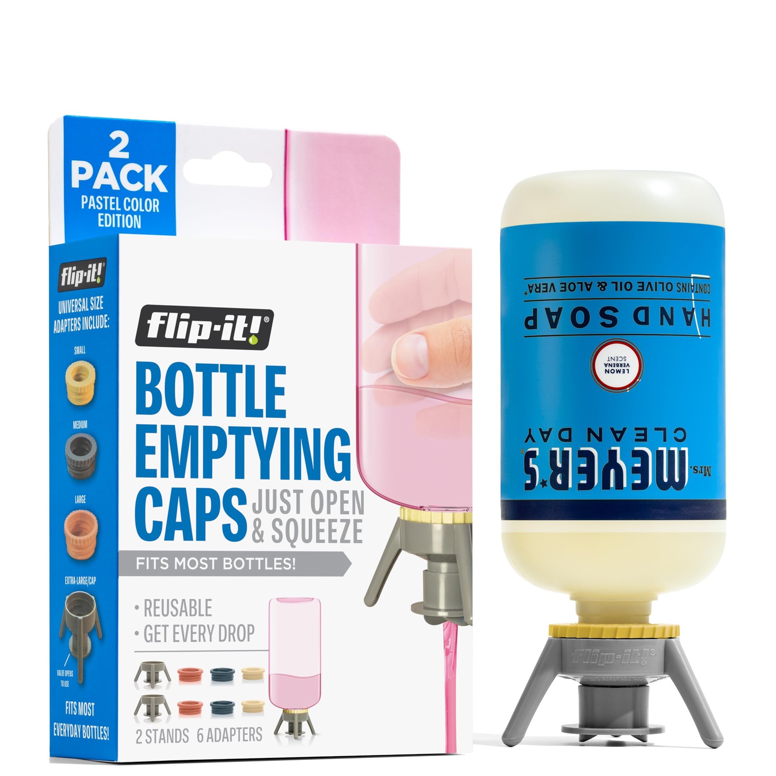 Flip-It! 2-Pack Premium Bottle Emptying Kit – No more wasted product - Fits m...