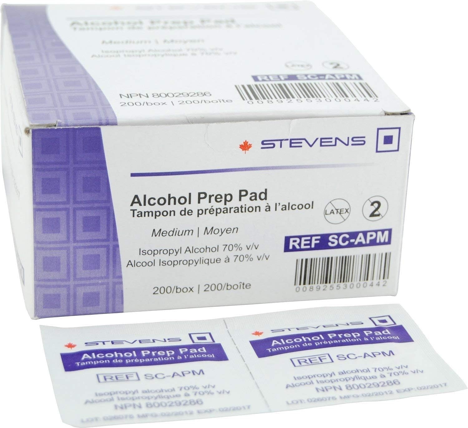 Podocure Alcohol Prep Pad | Sterile Wipes | Medium Size | 2-Ply Cotton 70% Isopr