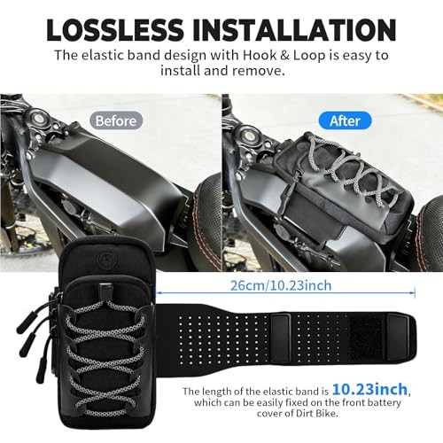 Phone Bag for Ebike, Multi-functional Motorcycle Front Frame Bag for Gray