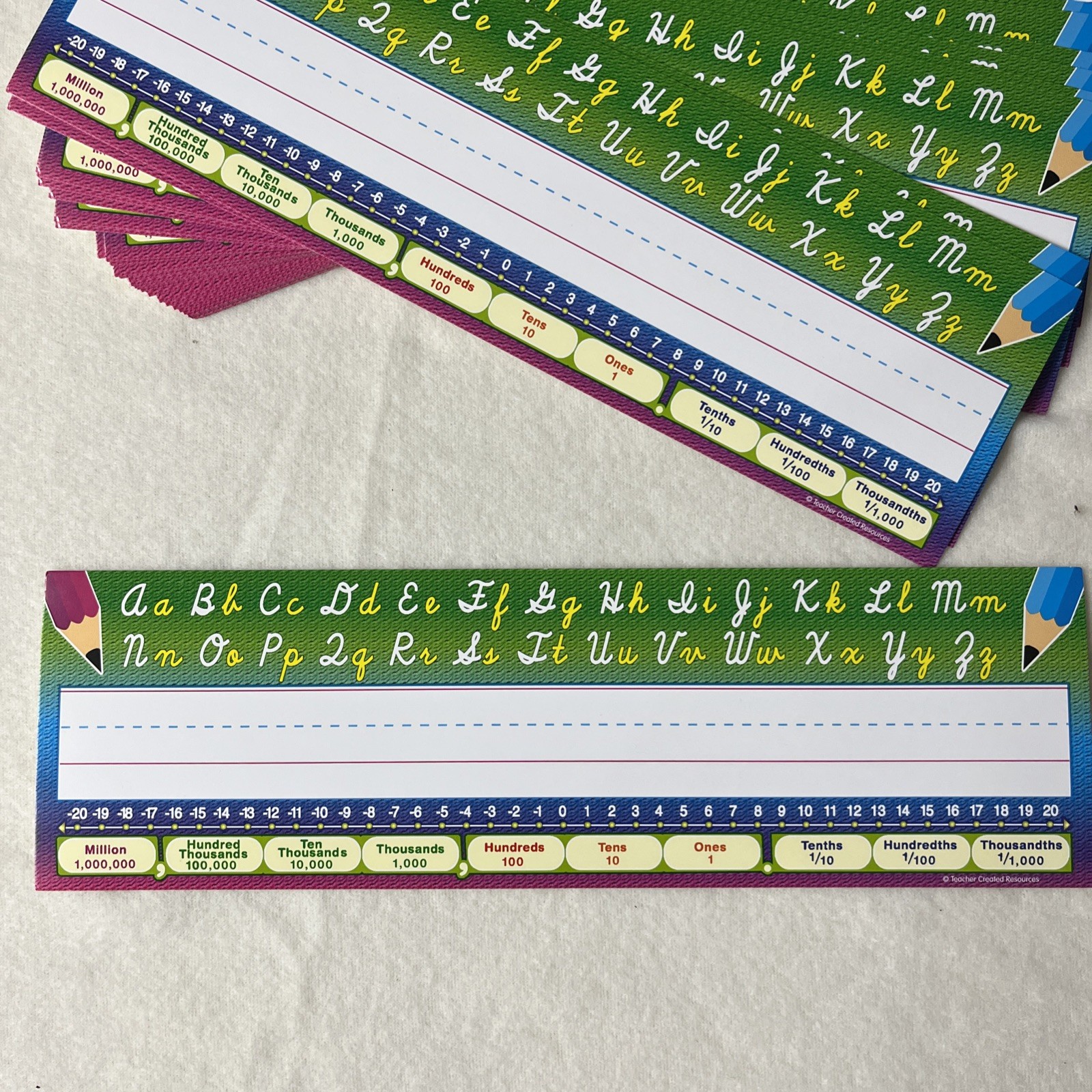 Student Name Plates for Cursive Writing 30 Pack