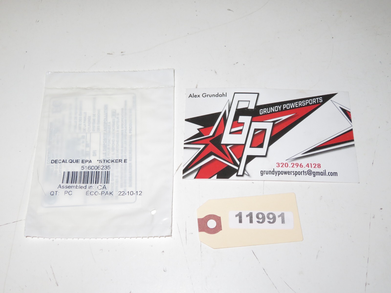 Ski-Doo - New OEM Emission Control Information Qty 1 - 516006235