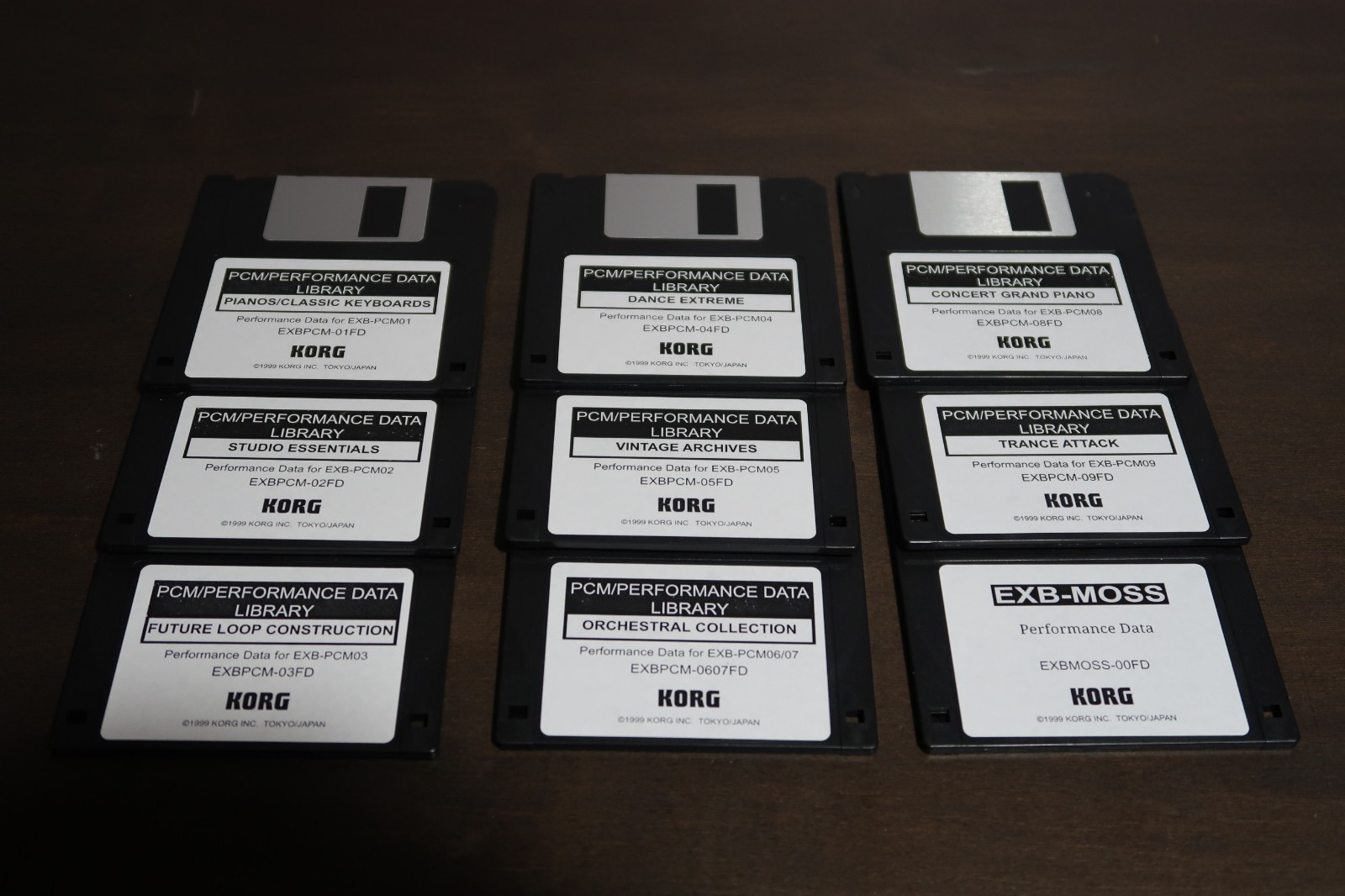 Korg EXB Complete Collection DIsk Set - PRELOAD Data Floppy Disk - 9 Disk Set