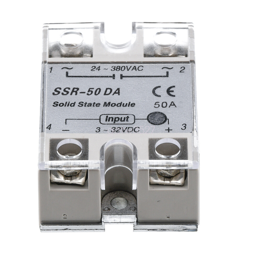 3-32V DC to AC 24-380V 50A 250V SSR-50DA Solid State Relay Module Current 3-25mA