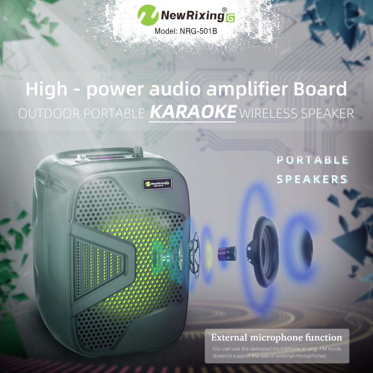 Portable Karaoke Machine Speaker with Microphone,Bluetooth 5.0, Wireless Speaker