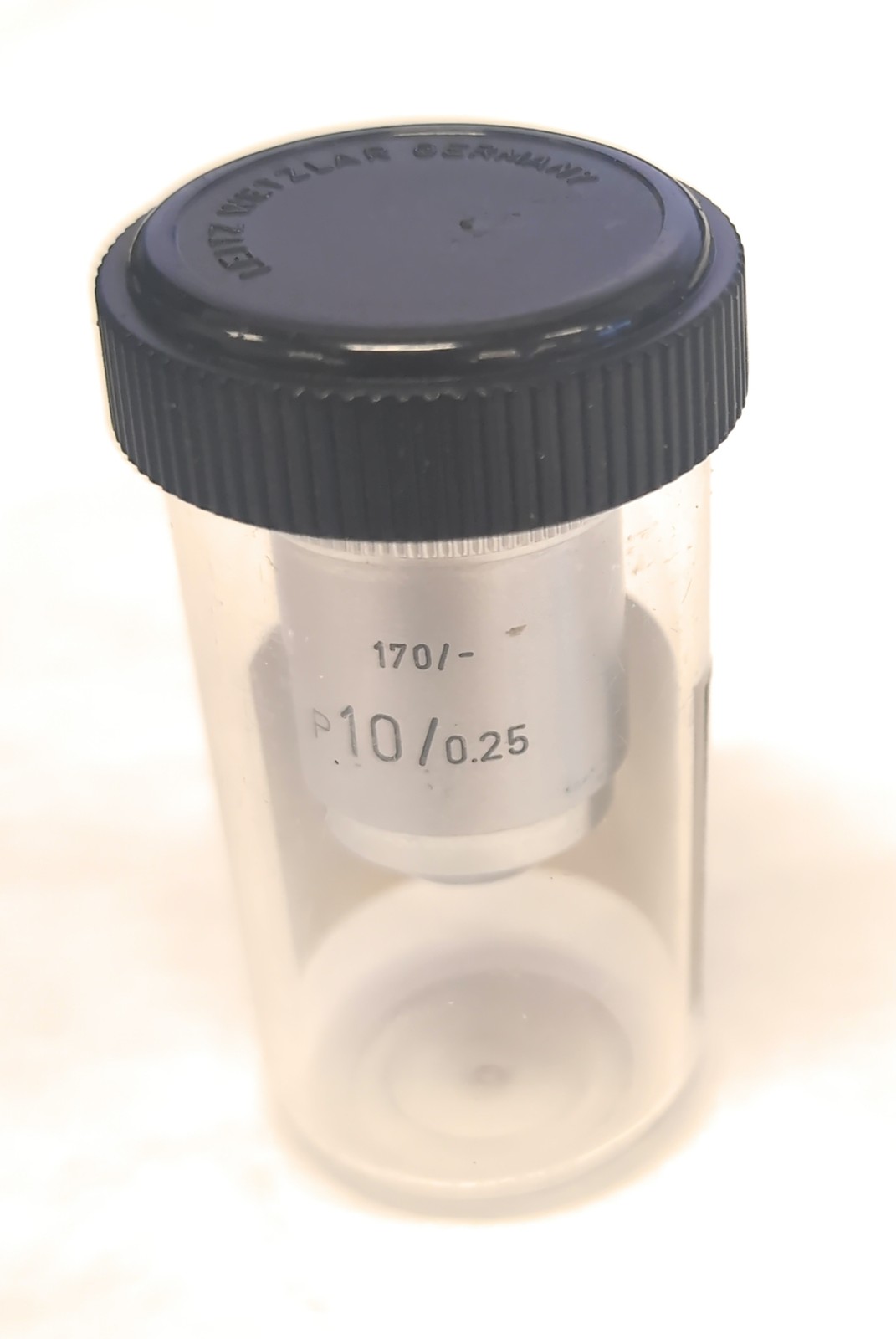 Leitz Wetzlar 170/- P 10x/0.25 Microscope Objective Lens RMS Threading 170mm