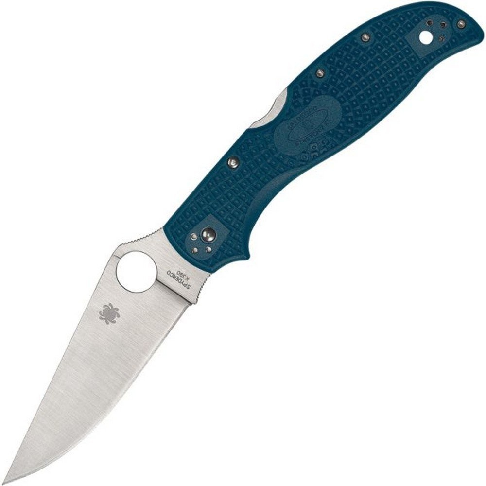 Spyderco Stretch K390 Tool Steel Blade Blue FRN Handle Folding Knife C258FPK390