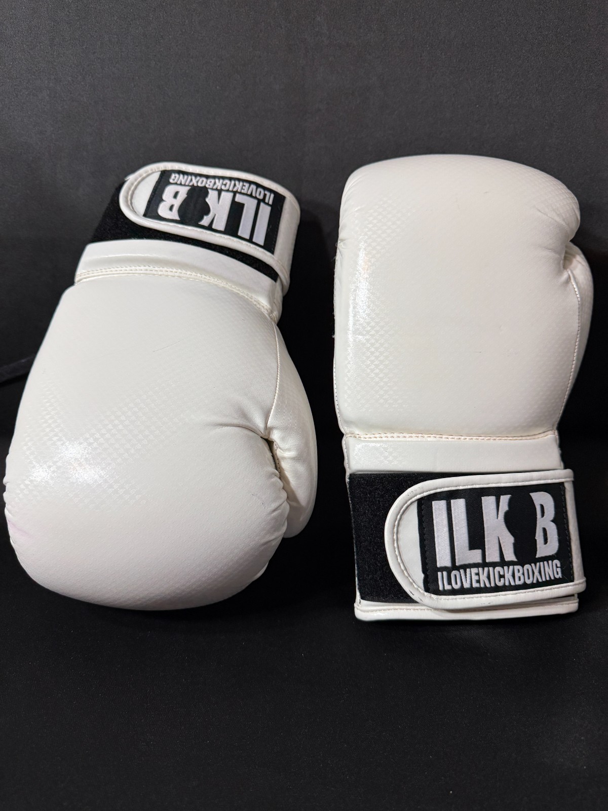 ILKB I Love Kick Boxing Adult Unisex White Sparring Gloves 16 oz