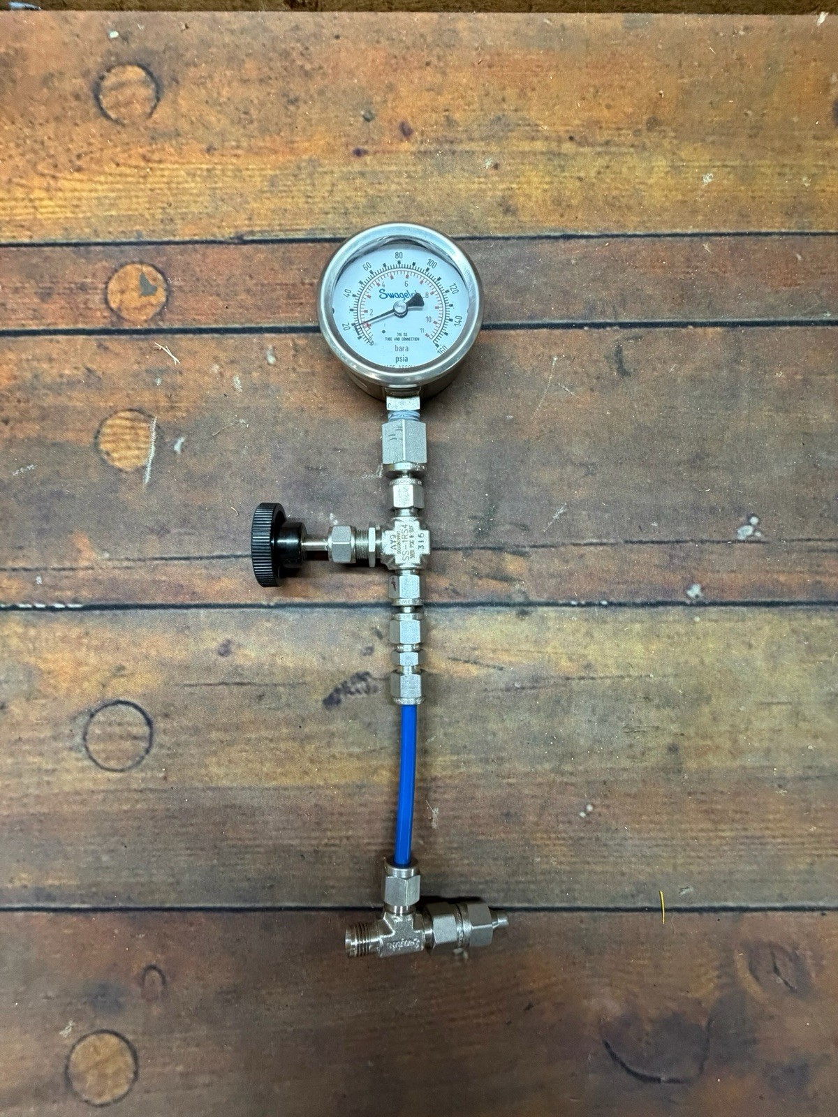 Swagelok SS-1RS4 Needle Valve Gauge Assembly 5000 PSI Stainless