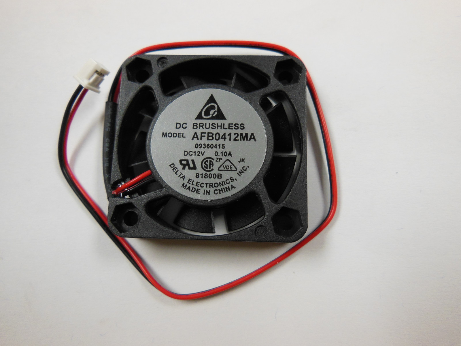 New Delta AFB0412MA/09360415, 40mm x 40mm x 10mm 12VDC Fan/Blower/Chipset 2pins
