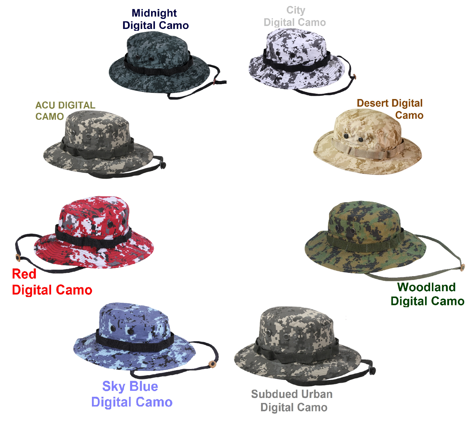 BOONIE HAT Bucket Bush CAMO Army USAF Navy Vet Paintball OEF OIF Gulf War Hunter