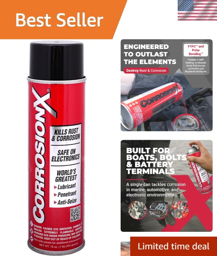 Marine-Grade 16oz Aerosol – Rust Inhibitor & Lubricant for Electronics and Parts
