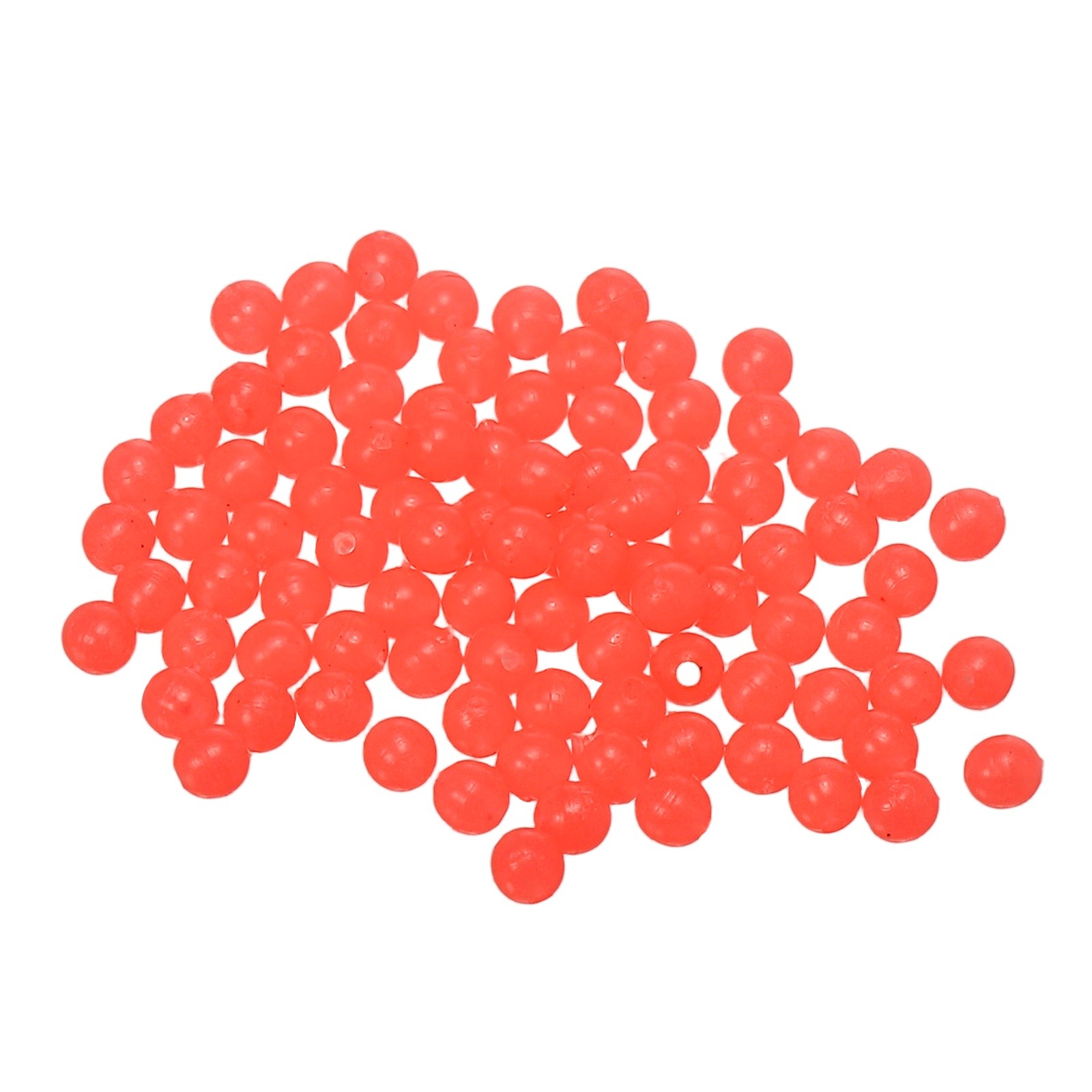 Fishing Beads Glow Hard Plastic Fish Rigs 3 mm for Catfish (500 Pack, Red)