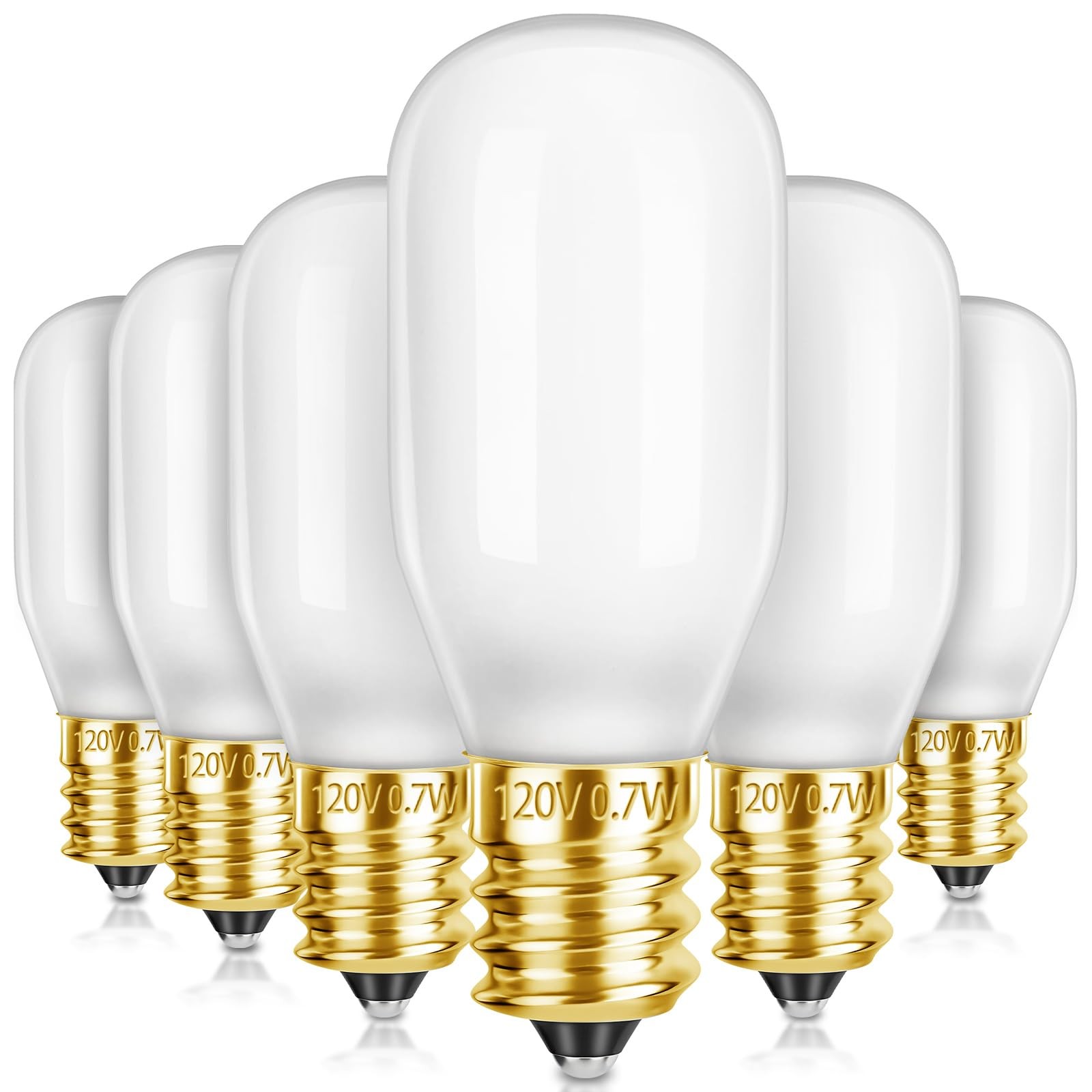 6PCS Christmas Village Light Bulbs E12 Base T20 LED Christmas Village Replace...