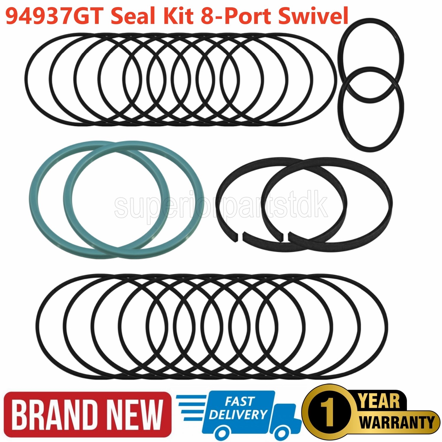 94937GT Seal Kit 8-Port Swivel fits Genie S-40/45/60/65/60X S-80/85/80X Z-60/34