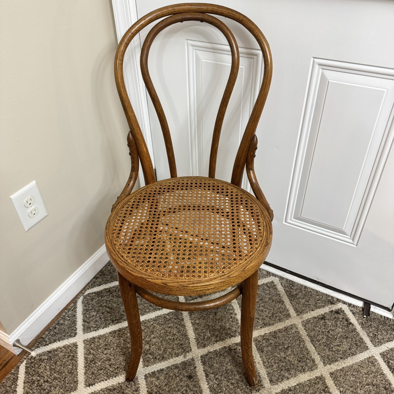 Antique Early 20th Century Victorian Cane/Rattan | Seat Side Parlor Side Chair