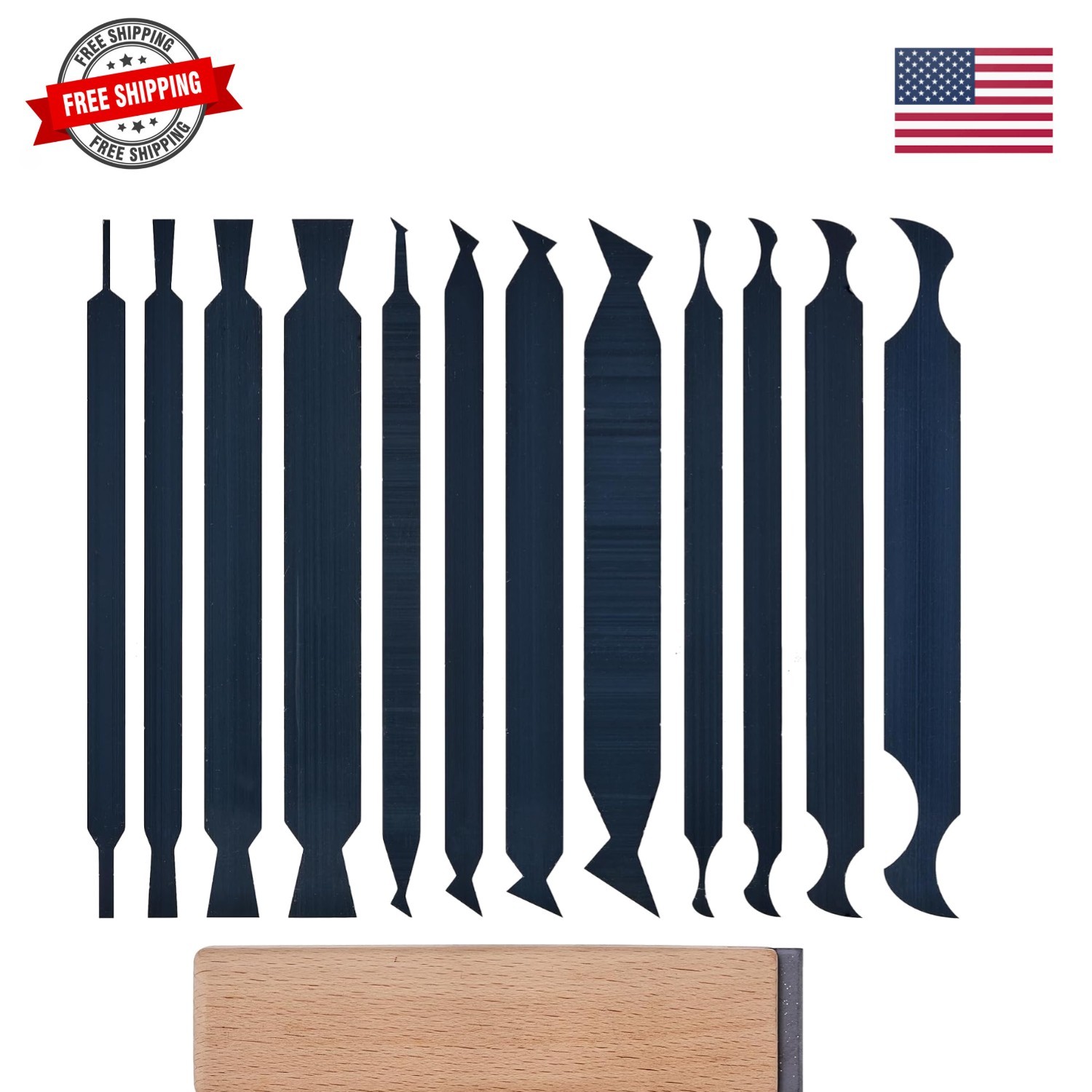 New Cabinet Scraper Cards and Cabinet Scraper Burnisher with 12 Piece Multi-S...