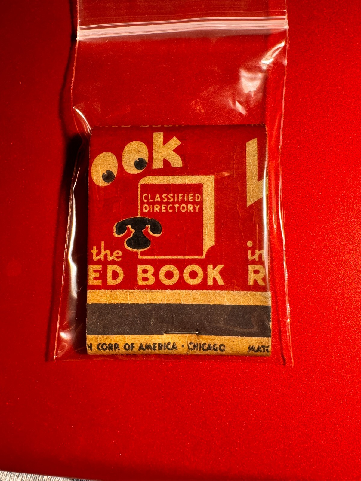 MATCHBOOK - RED BOOK HABIT - LOOK - CLASSIFIED DIRECTORY - UNSTRUCK!