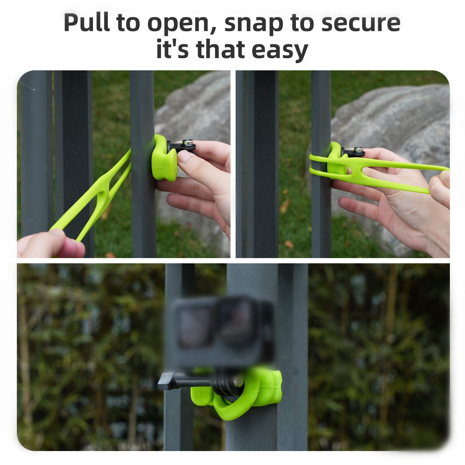 1Pc Green Flexible Mount 360° Rotation Accessory For Gopro/DJI Action Camera aa
