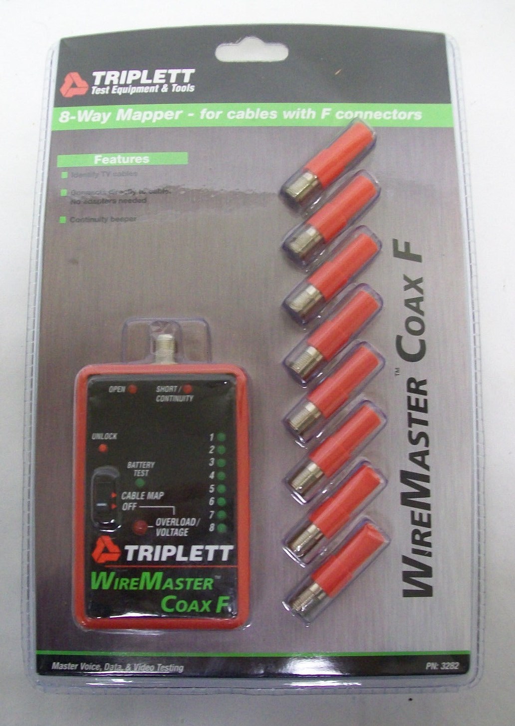 Triplett 3282 8-Way Mapper for Cable with F Connectors. New in Package