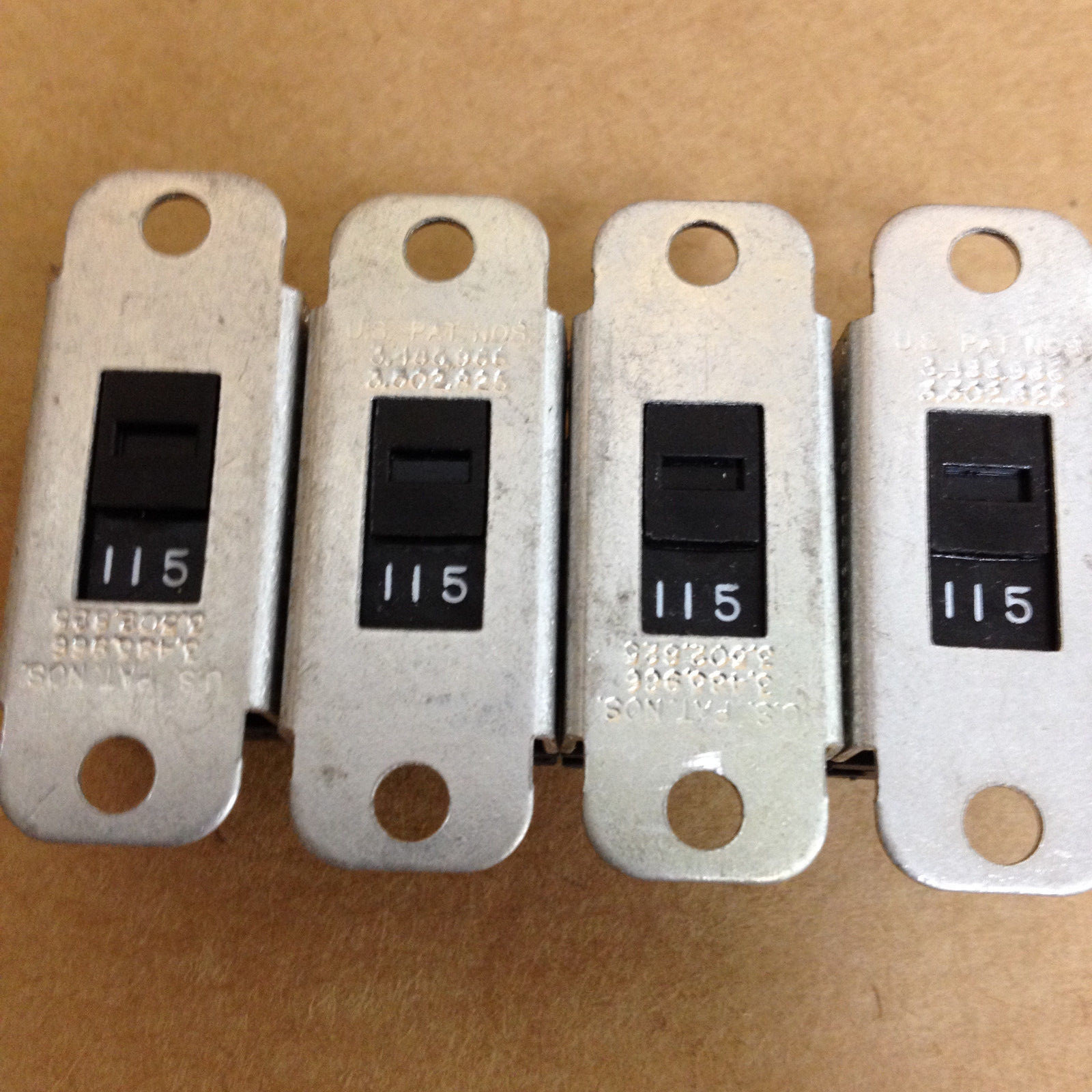 Lot of 4 Switchcraft 46206LFRX 115-230 POWER SELECT SWITCH SLIDE DPDT 3A 125V