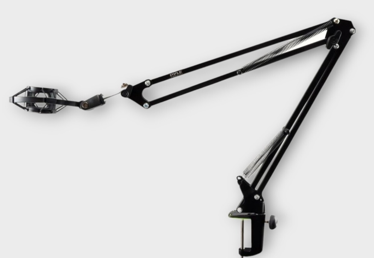 Pyle PMKSH01 Universal Table Clamp Boom Shock Microphone Mount