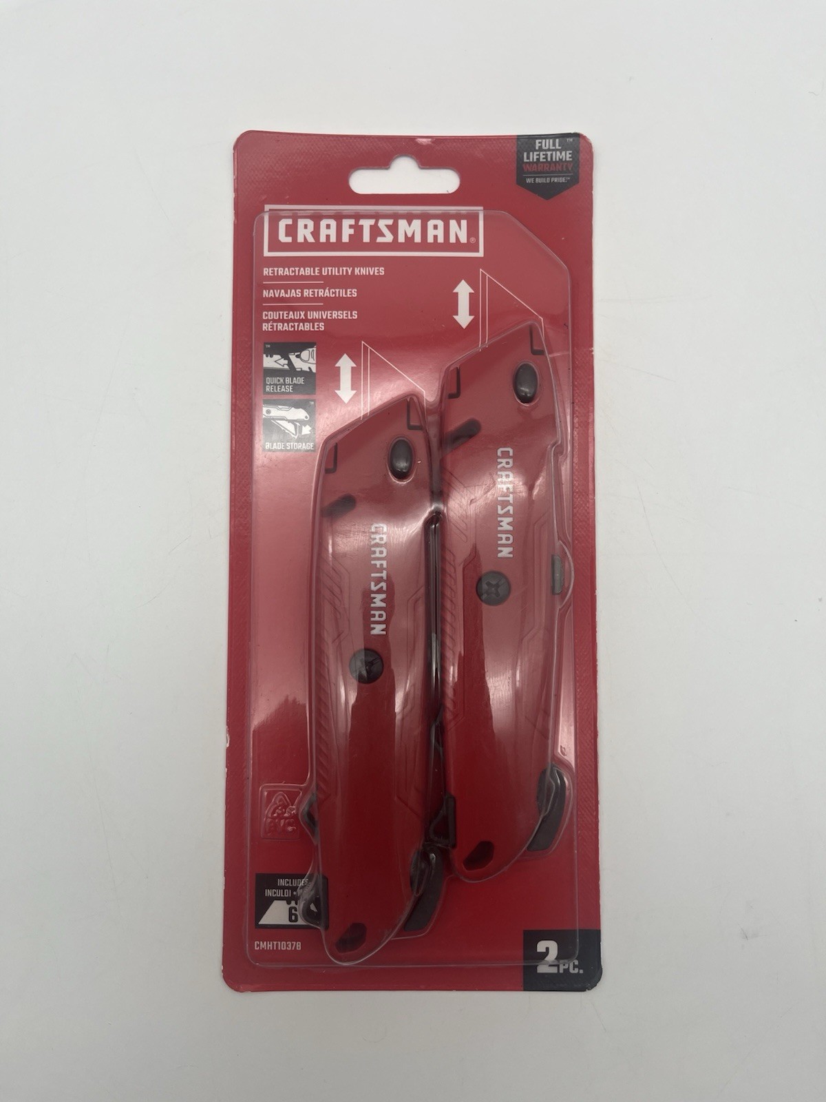 CRAFTSMAN 2 Pack Retractable Utility Knife CMHT10378 ***NEW SEALED***