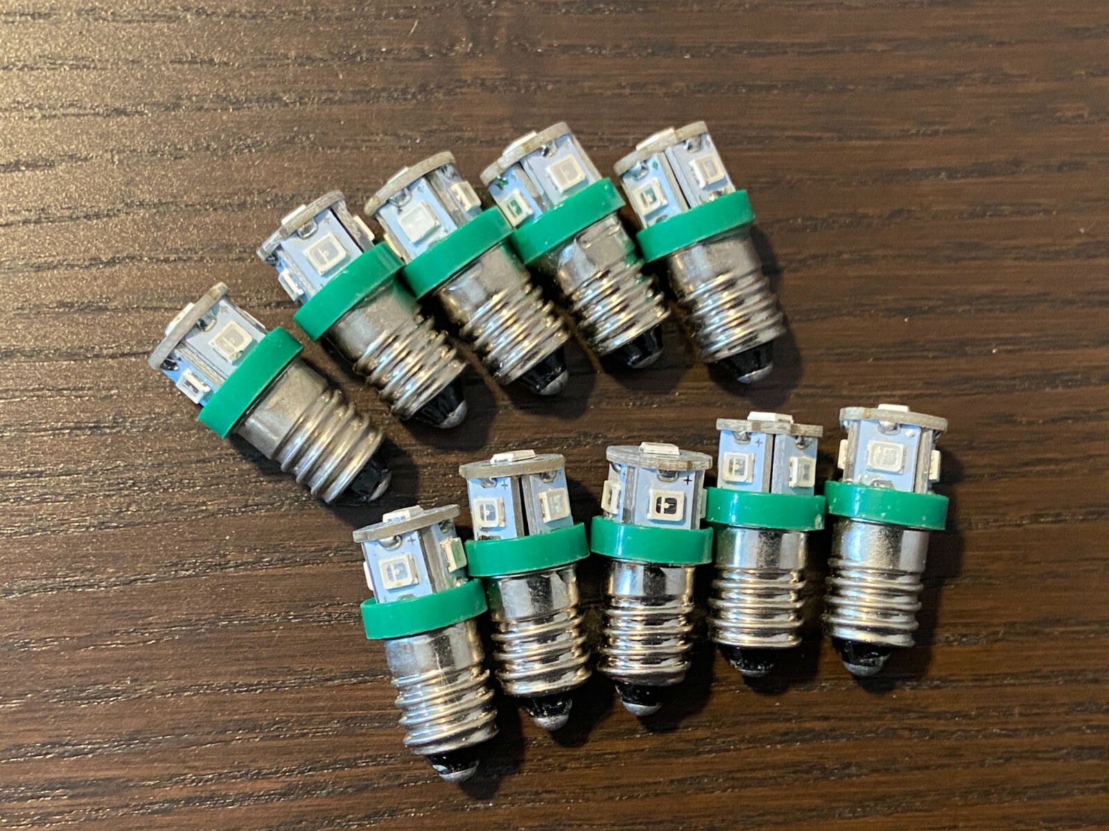 10 New Green Screw Base LED Lamp Light Bulbs 6v 6.3v 8v replace #40 #46 E10