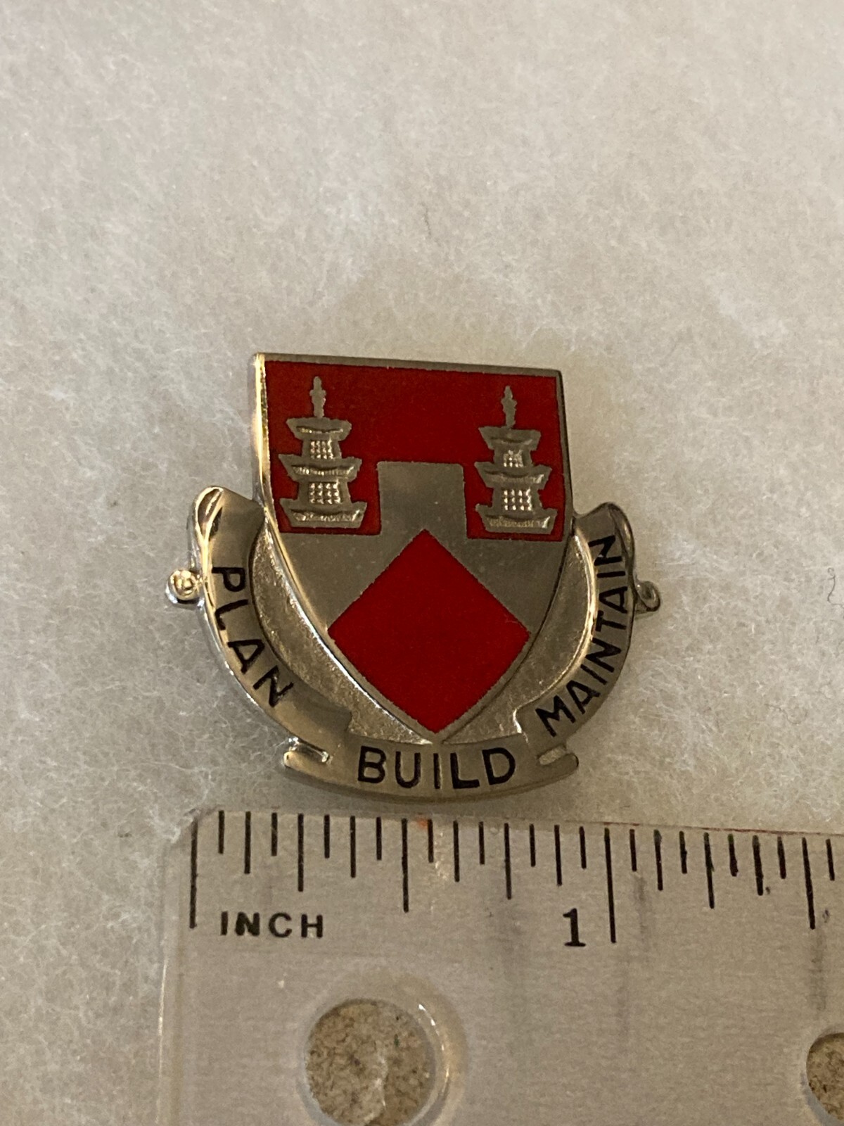 Authentic US Army 429th Engineer Battalion Unit DI DUI Insignia Crest P23 4E