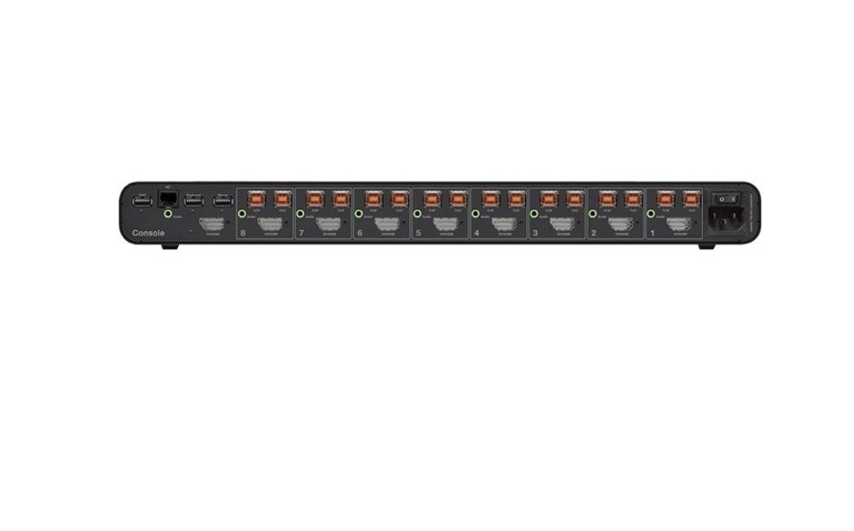 Open Box Belkin 8-Ports Single Head DP HDMI Secure KVM Switch F1DN108KVM-UN-4