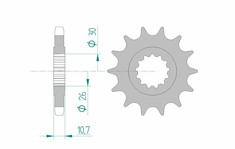 29599 - Standard Steel Sprocket 21801 530 Compatible with Yamaha YZF-R1 SP (RN12) 10