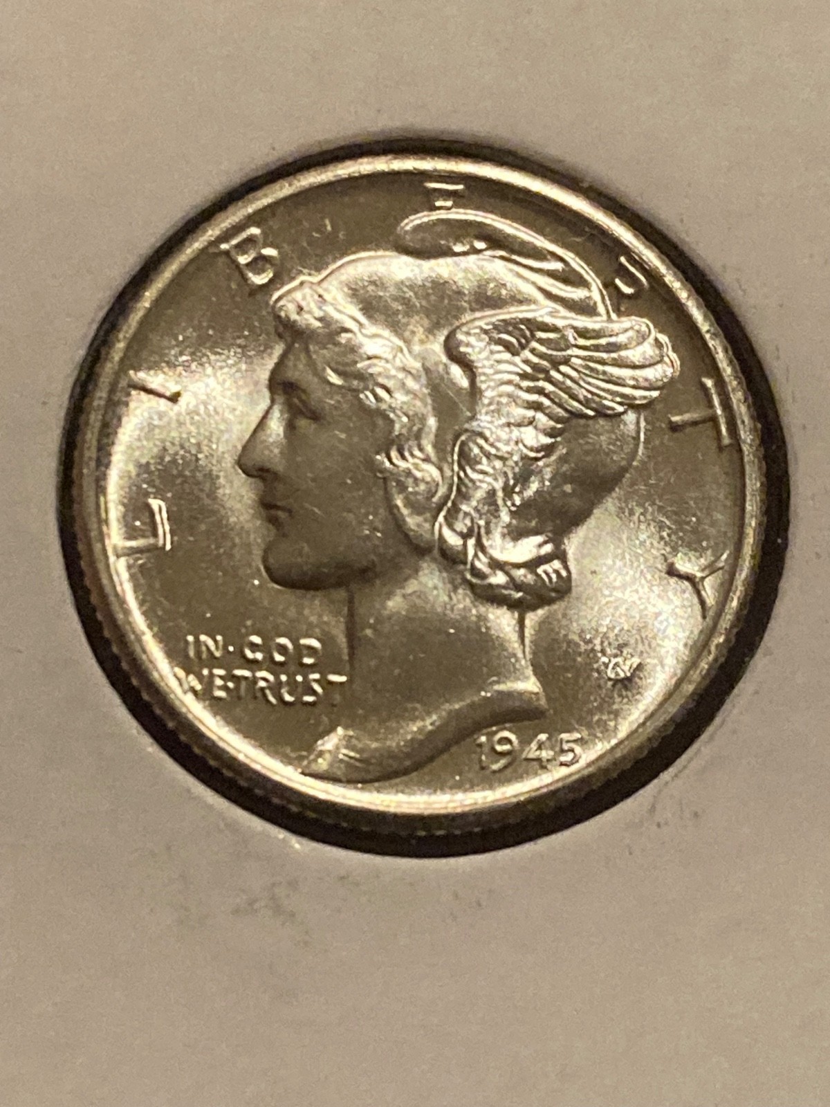 1945 D "Mercury" Liberty Dime Gem BU FSB! #72403