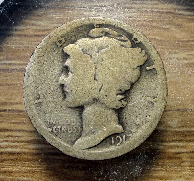 1917-S Mercury Dime - Actual Silver Coin Shown - Free Shipping & Tracking INV316