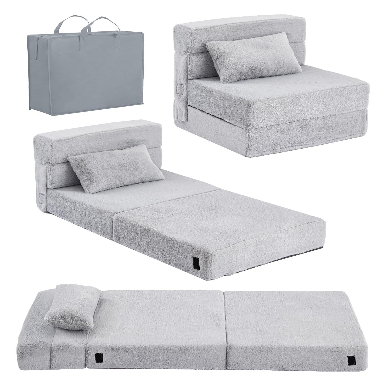 Kids Floor Mattress for Toddler, Child Fold Up Sofa Couch Convertible Futon F...